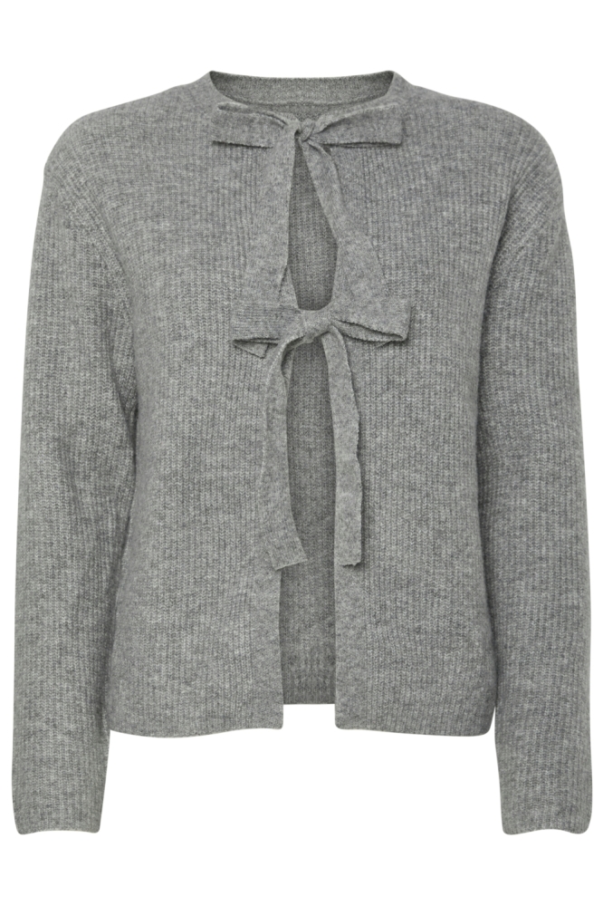 PCSILLY LS REV TIE KNIT NOOS BC 17150235 Medium Grey Melange